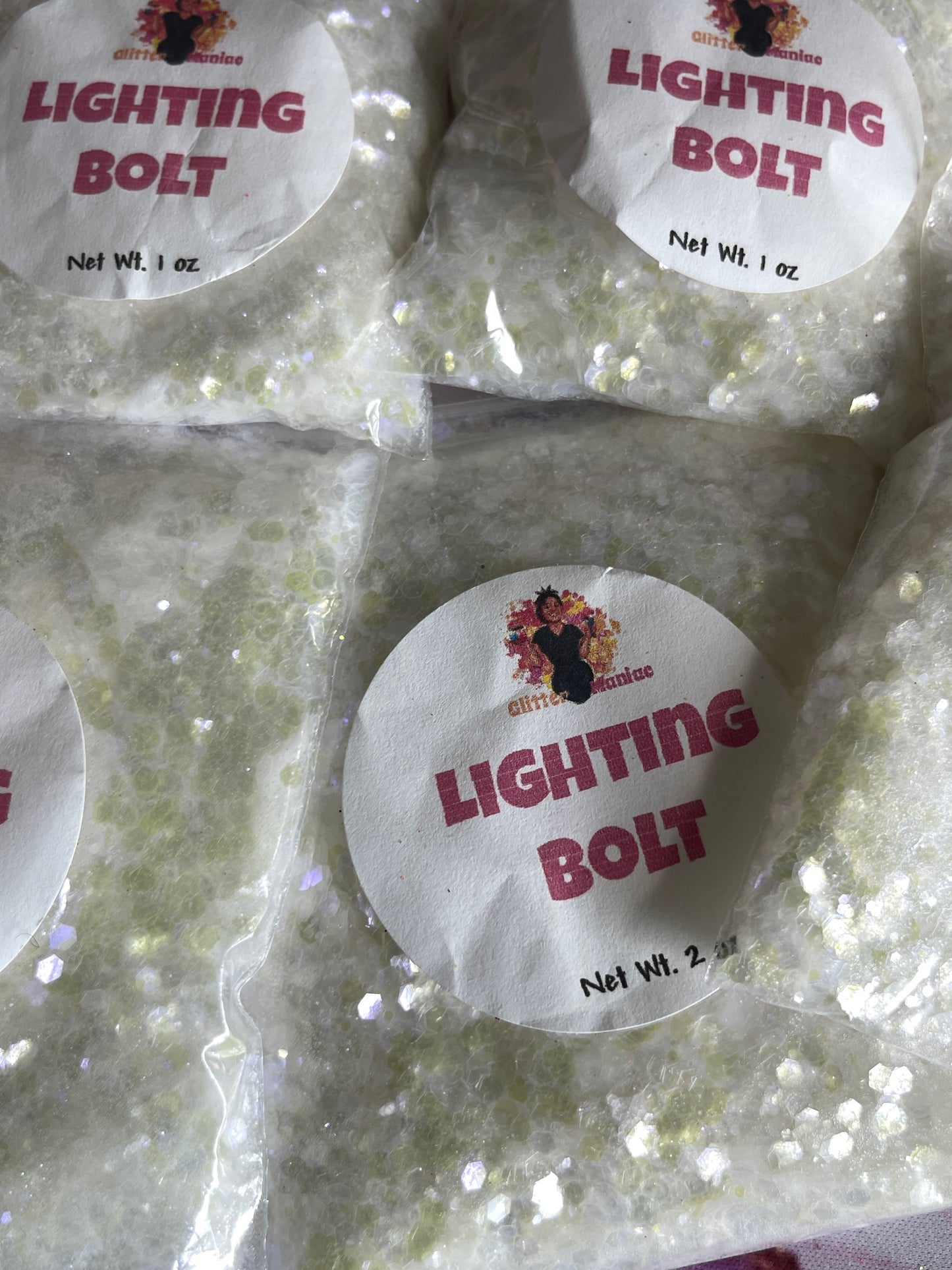 Lighting Bolt/Iridescent White with Purple Shimmer image 0