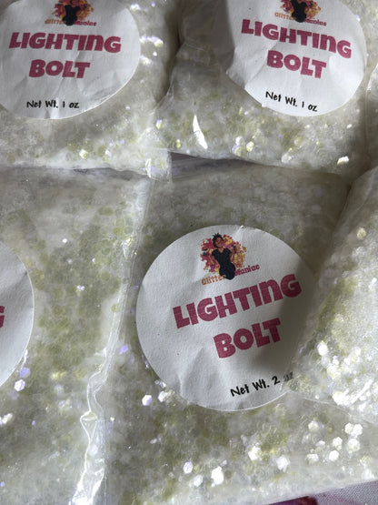 Lighting Bolt/Iridescent White with Purple Shimmer image 0