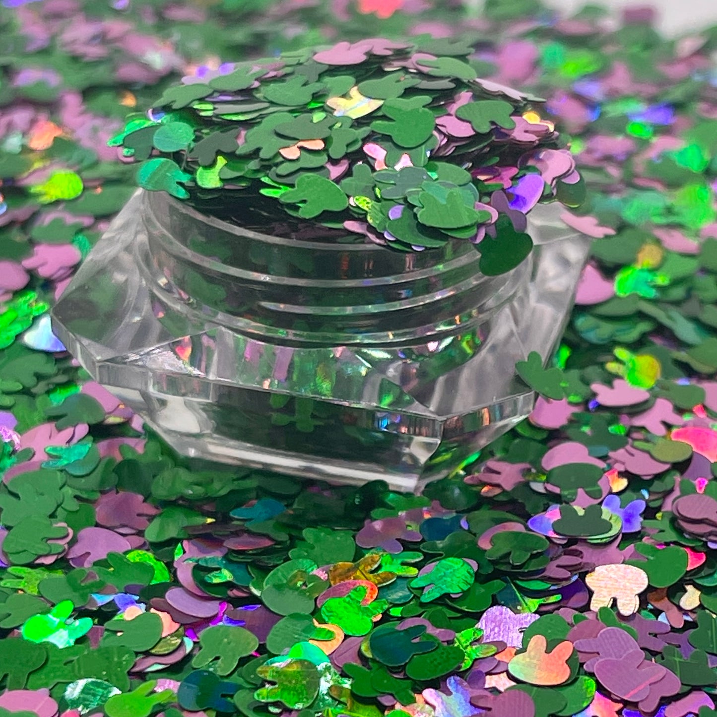 Bad bunny/shape glitter/ holographic glitter image 1