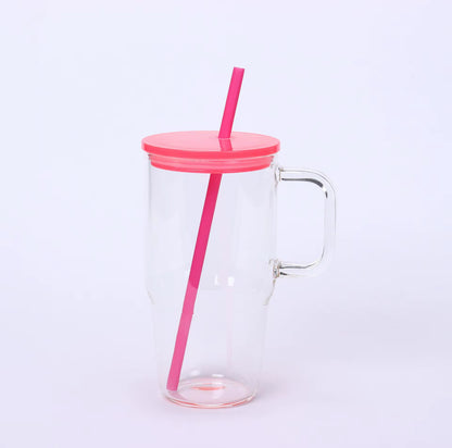 20 Oz Glass Tumbler with Handle, Wide Mouth  image 9