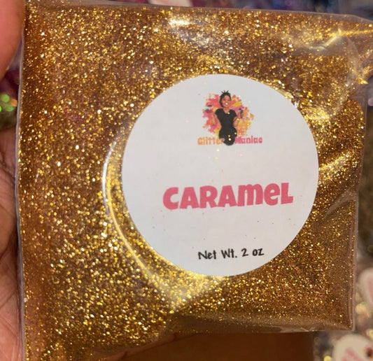  Caramel/ Golden Brown Metallic Glitter image 0