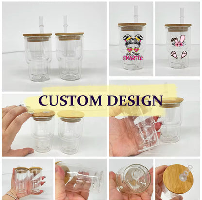 3 Oz Double Wall Shot Glass with Bamboo Lid image 3