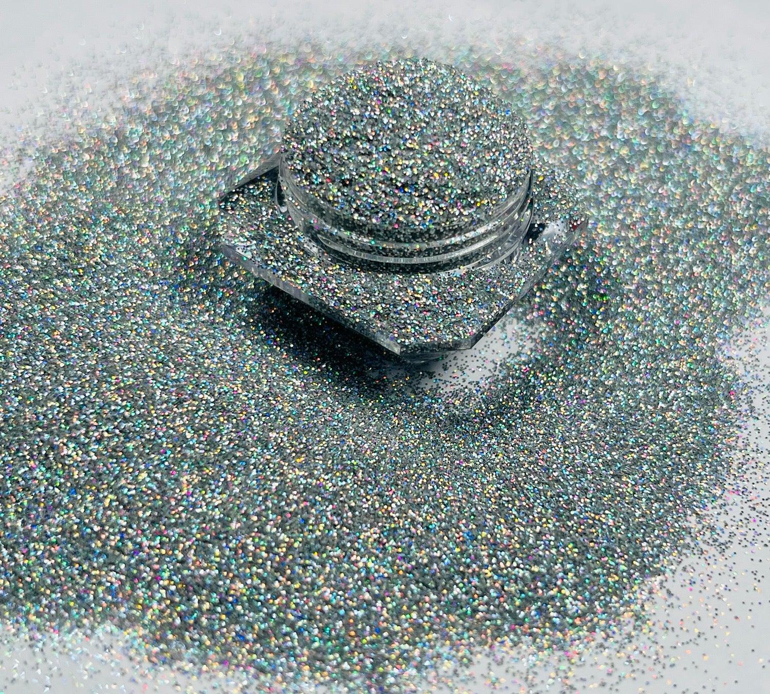 Icy/ Fine Silver Holographic Glitter image 1