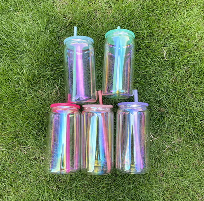 16 Oz Iridescent Glass Can image 2