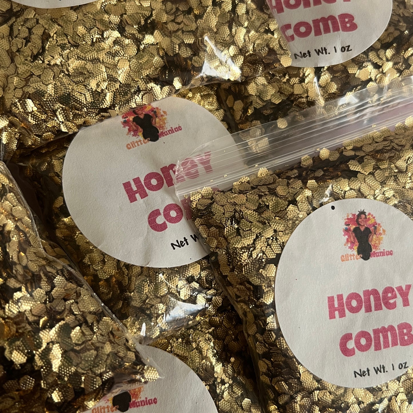 Honey Comb/Gold Chunky Metallic Glitter image 0