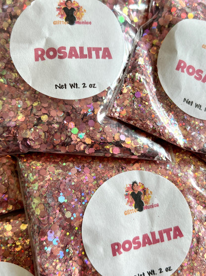 RosalitaChunky Rosegold Holographic Glitter image 0