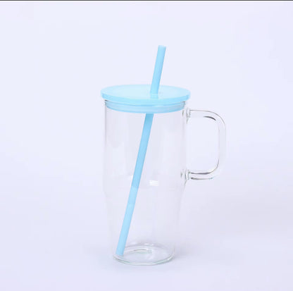 20 Oz Glass Tumbler with Handle, Wide Mouth  image 7