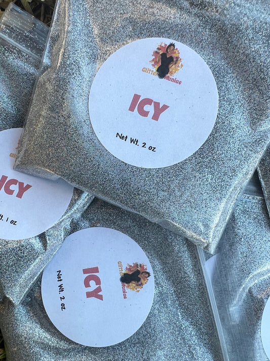 Icy/ Fine Silver Holographic Glitter image 0