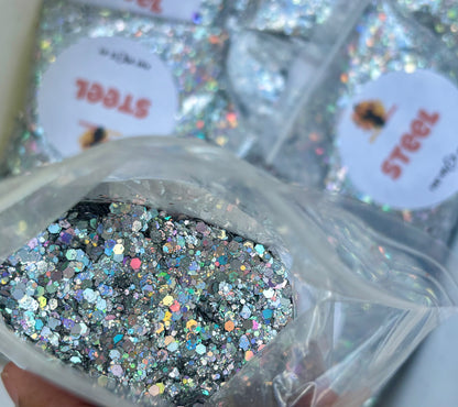Steel/Silver Holographic