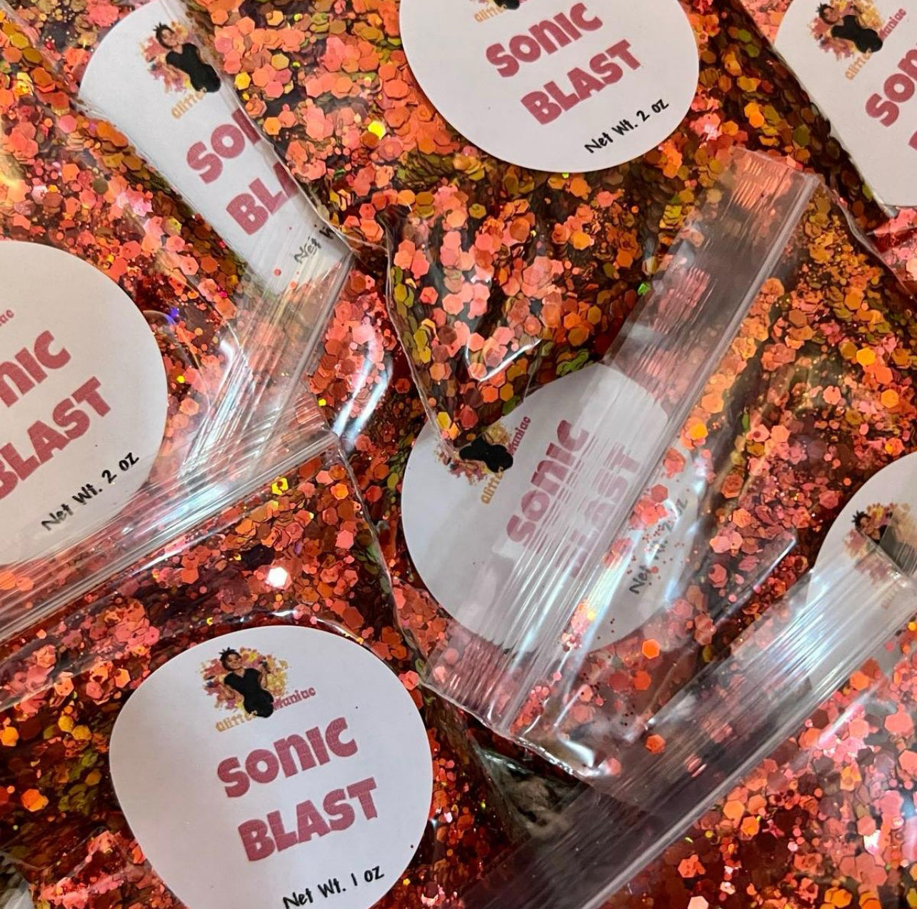 Sonic Blast/Orange and Red Chameleon Glitter image 0