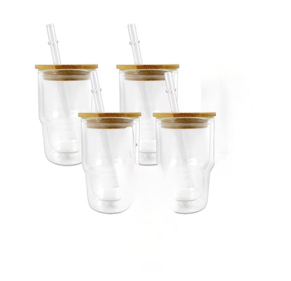 3 Oz Double Wall Shot Glass with Bamboo Lid image 0