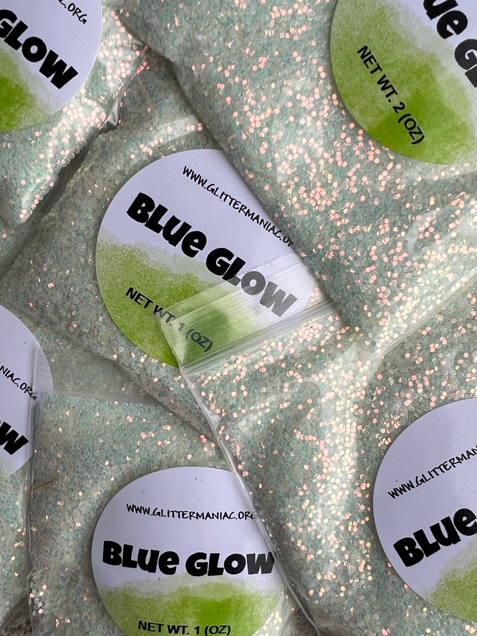 Blue Glow/White Iridescent Chunky Glow Glitter image 0