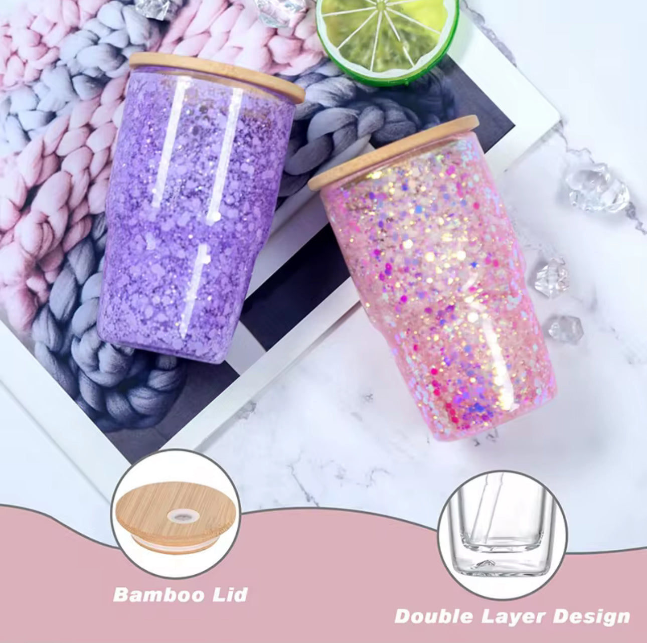 3 Oz Double Wall Shot Glass with Bamboo Lid image 4