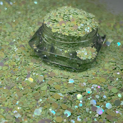 Mint to Be/Pale GreenChunky Iridescent Glitter image 1