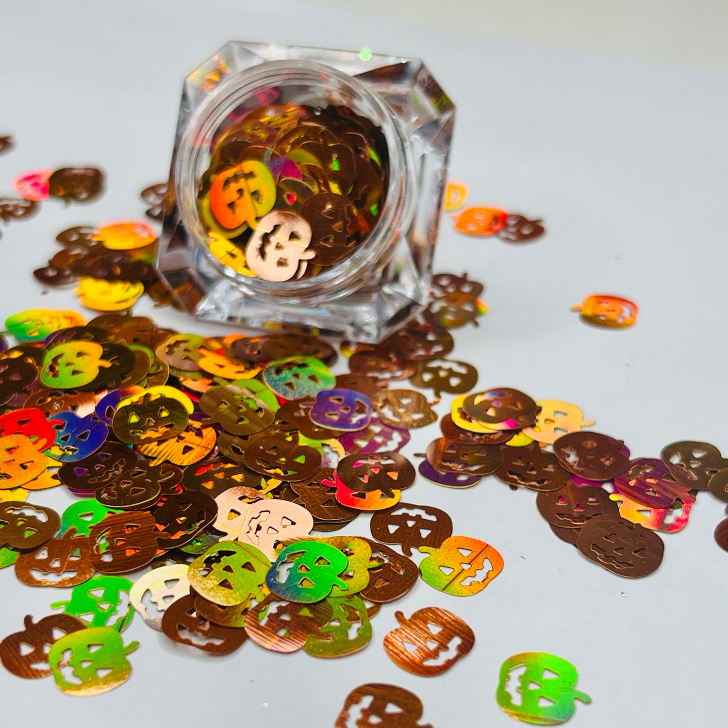 Pumpkin Shape Glitter/ Orange holographic image 3