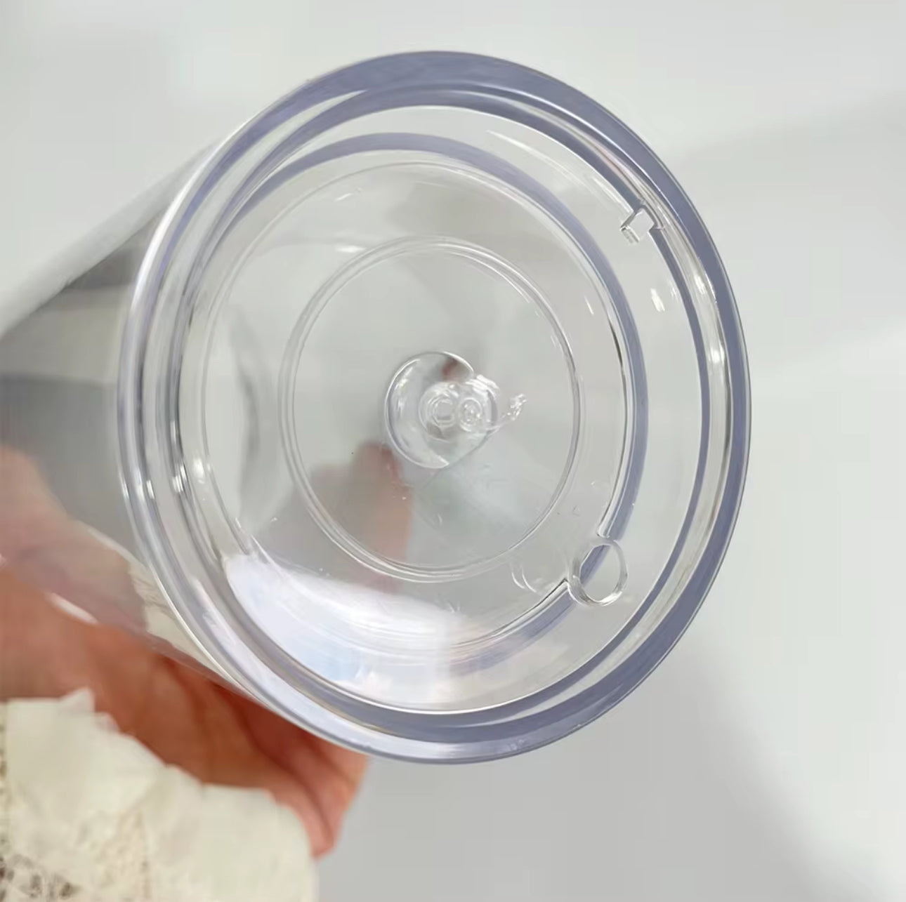 Pack of 5 - 40 Oz Double Wall Acrylic Tumbler w/ colored lids image 1