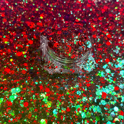 Fire Fly/Red and Green Chunky Chameleon Glitter image 1