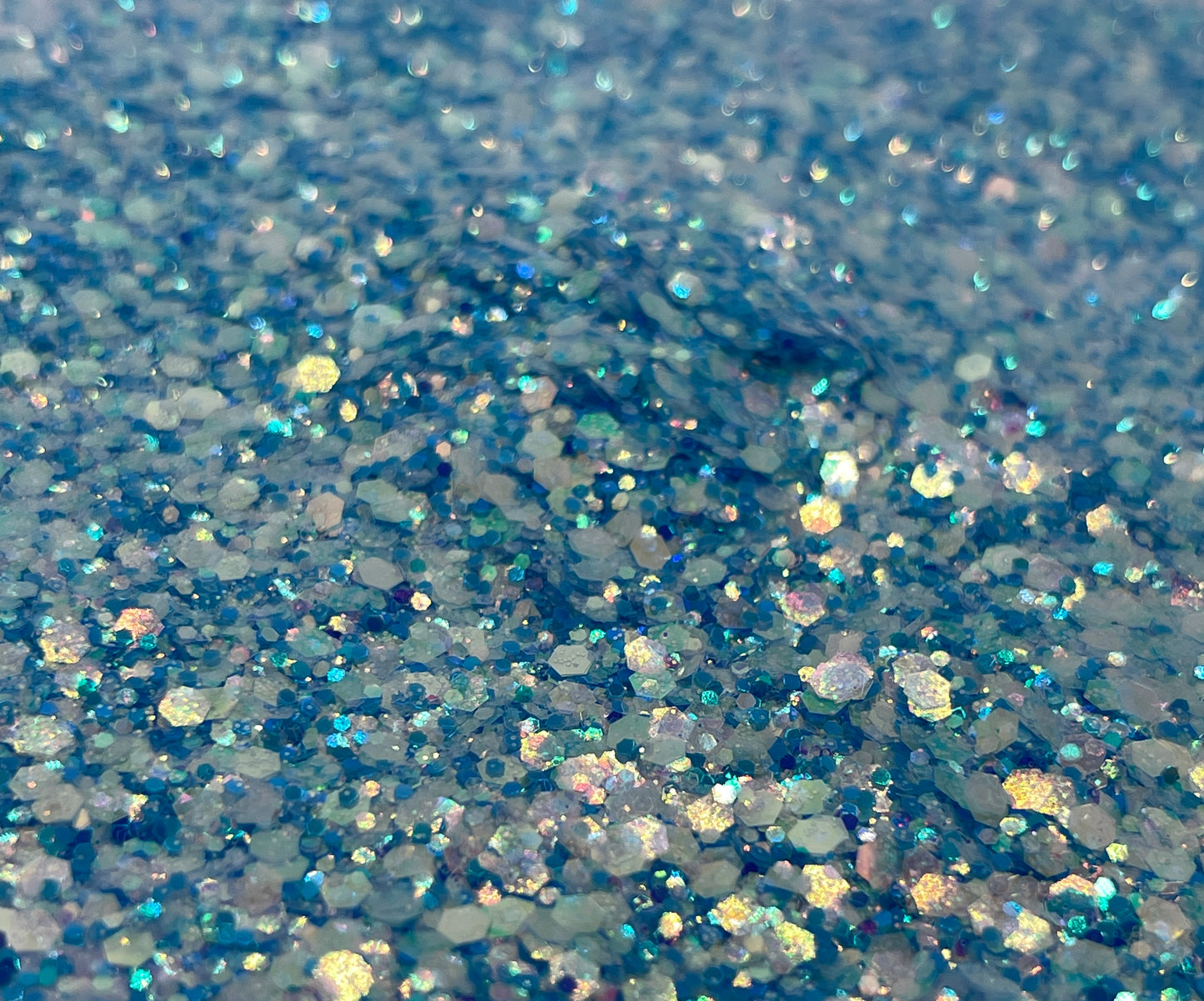 Bahama Breeze/Glow in the dark glitter/ Iridescent chunky glitter image 1