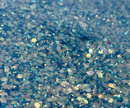 Bahama Breeze/Glow in the dark glitter/ Iridescent chunky glitter image 1