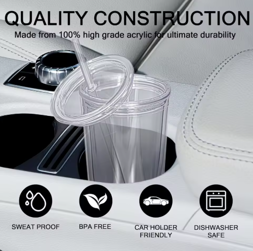 40 Oz Double Walled Acrylic Tumbler image 1