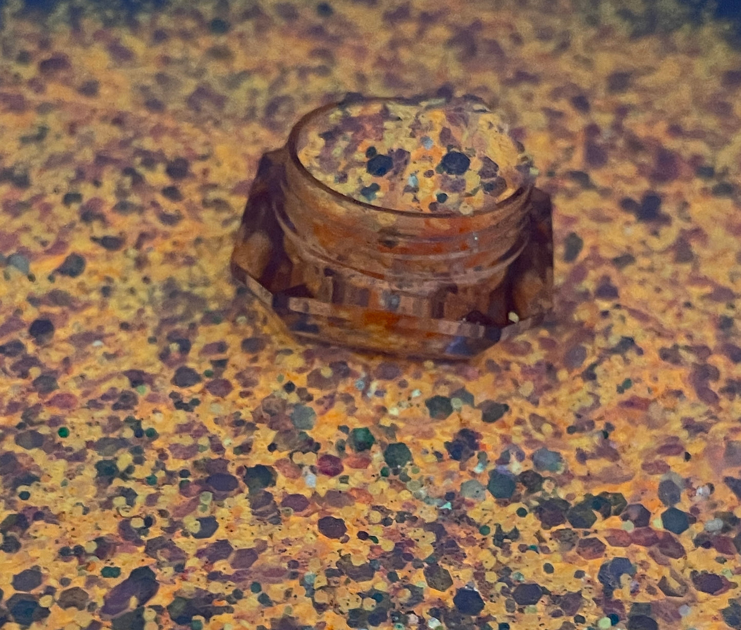 Mango Tango/Glow in the dark glitter/ Iridescent chunky glitter image 2