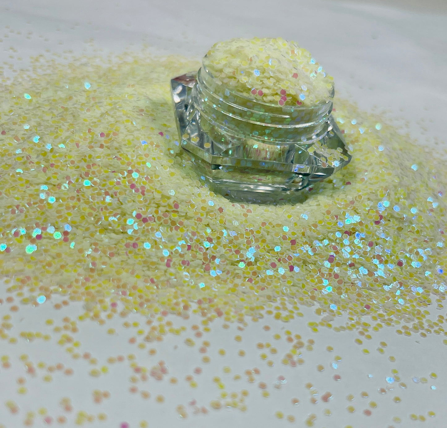 Ultra Violet/White with green tint Chunky Iridescent Glow in the Dark Glitter image 1