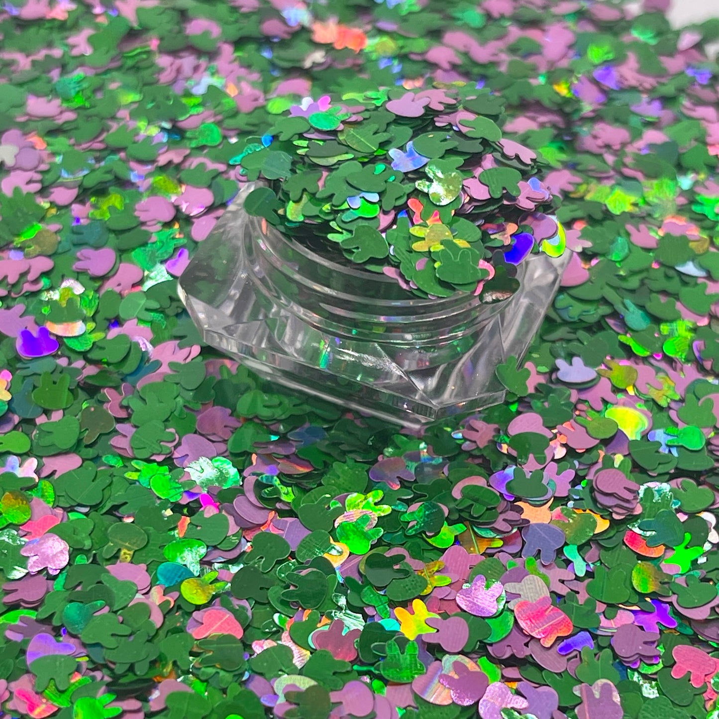 Bad bunny/shape glitter/ holographic glitter image 2