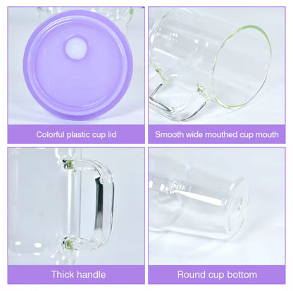 20 Oz Glass Tumbler with Handle, Wide Mouth  image 4