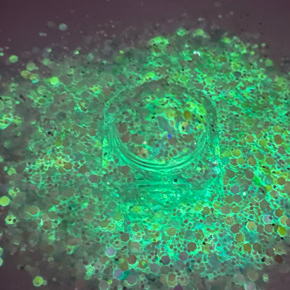 Fairy Godmother/Chunky Iridescent Glow In the Dark Glitter image 1