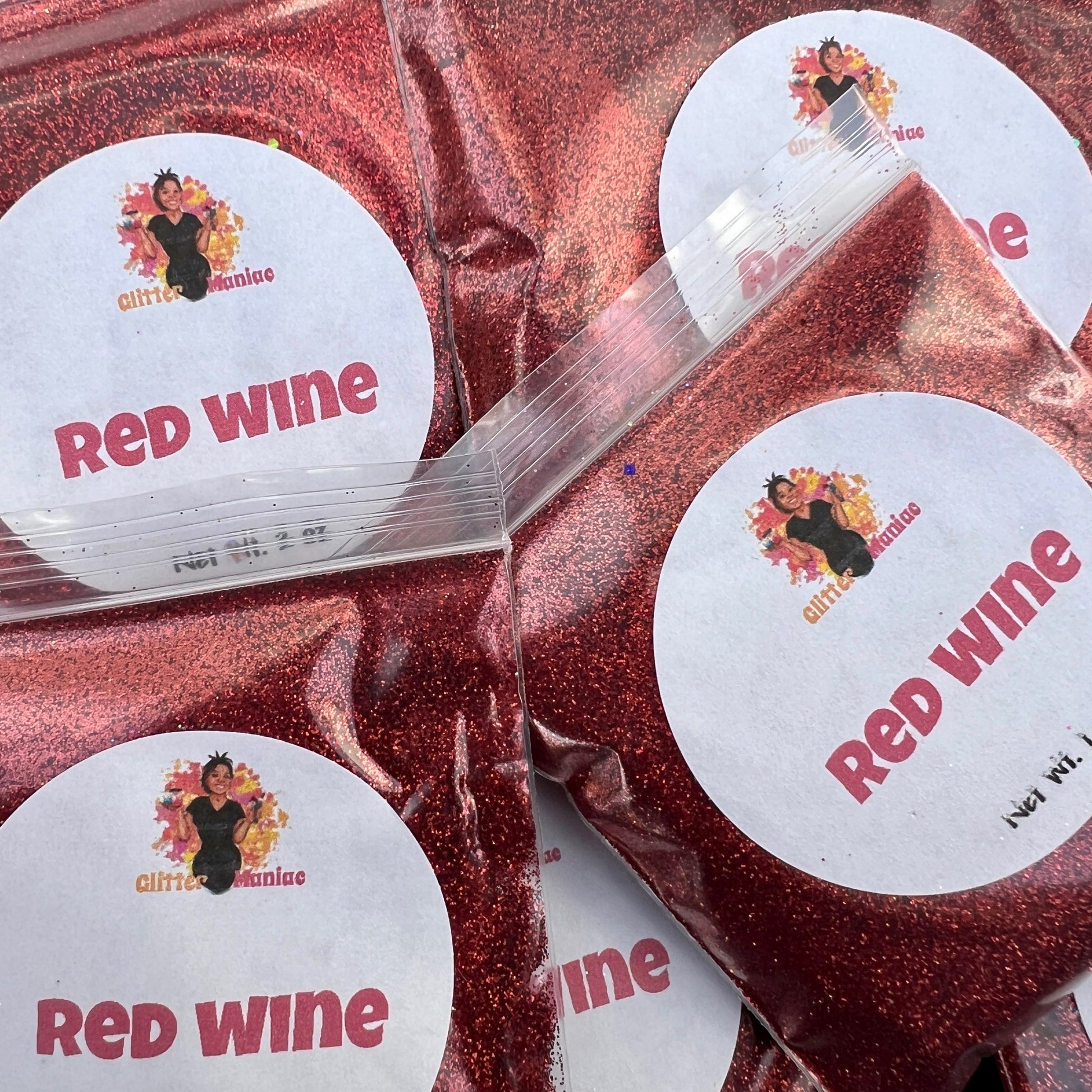 Red Wine/Red Fine Metallic Glitter image 0